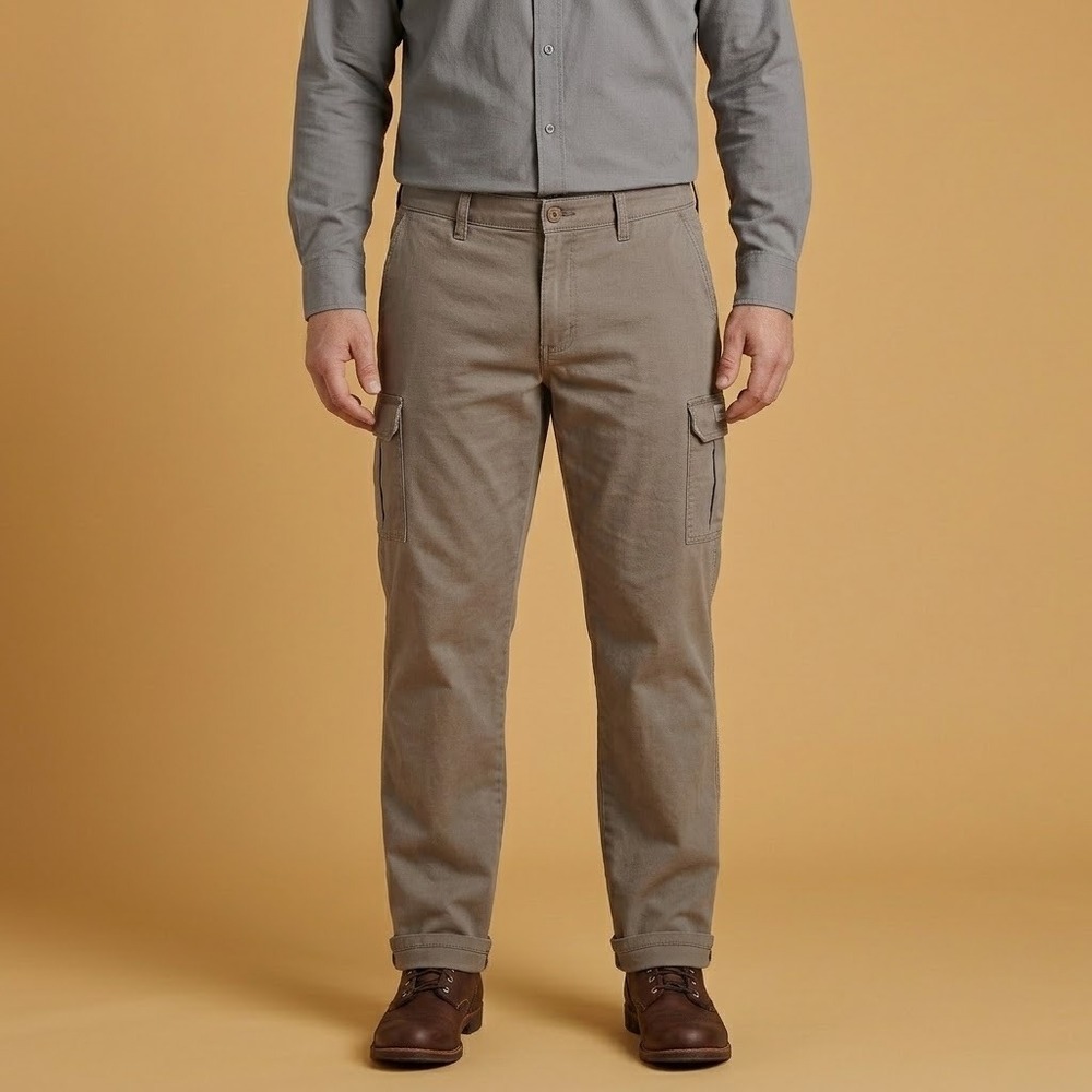 Wrangler Ripstop Cargo Pants Men's‎ 44x32 Gray Loose Fit Side Pockets New